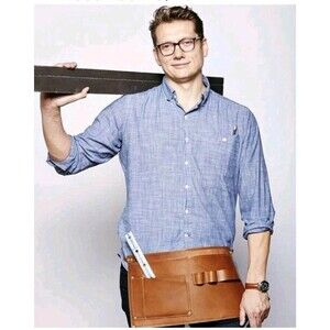 Ernest Alexander Leather Craftsman Apron OSFA Designer Brown Adjustable Artist